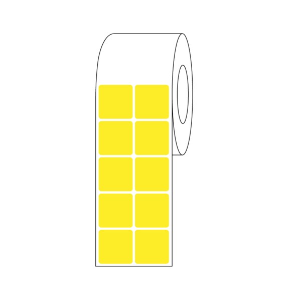 Xylene Resistant Slide Label, 7/8" x 7/8", 2 Across Yellow